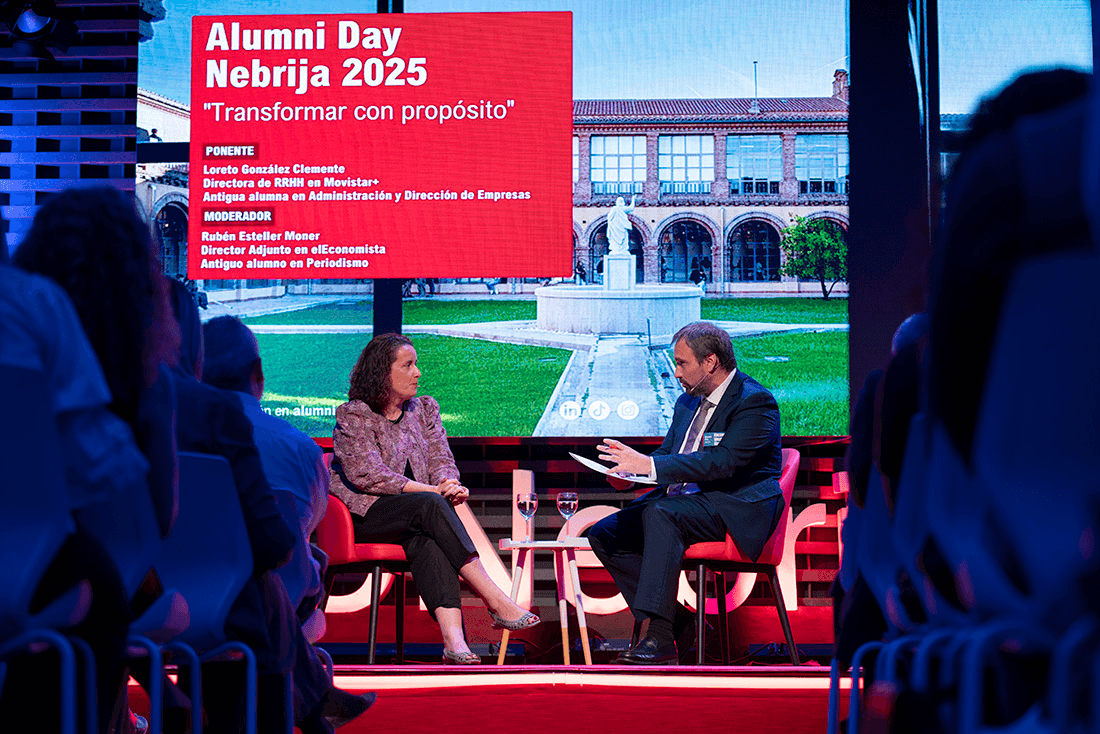Loreto González Clemente y Rubén Esteller. Alumni Day