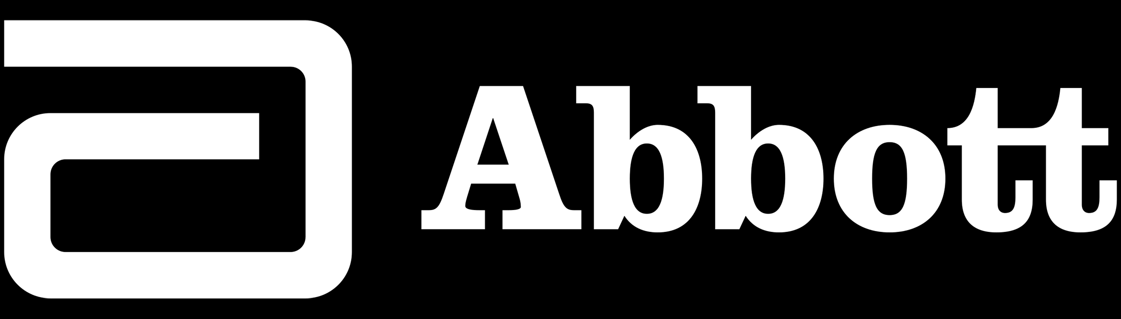 Logotipo de la empresa Abbott con un diseño minimalista.