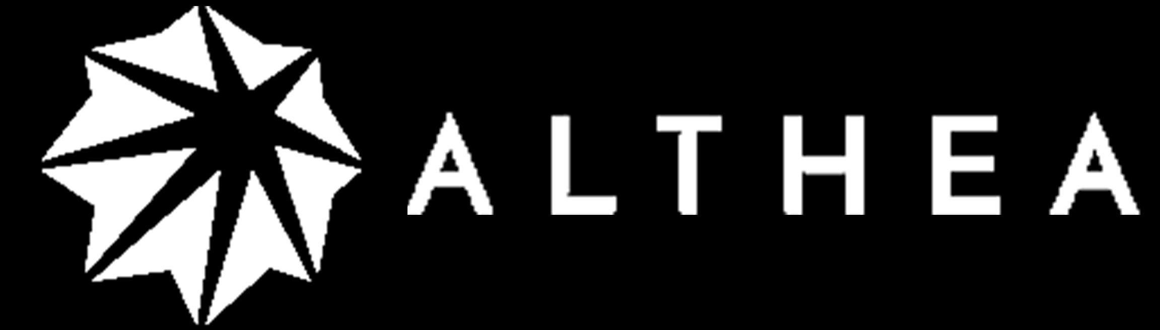 Logo de Althea con un diseño geométrico y tipografía moderna.