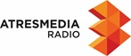 Logo de Atresmedia Radio que presenta un diseño moderno en tonos anaranjados.