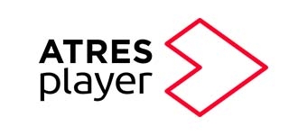Logo de Atresplayer que incluye el nombre de la plataforma y un símbolo de flecha.
