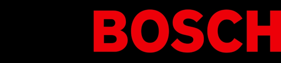 La imagen presenta el logotipo de la marca Bosch en letras rojas sobre un fondo negro.