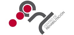 Logo del Centro de Rehabilitación que incluye formas geométricas y colores llamativos.