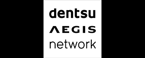 Logotipo de Dentsu Aegis Network en fondo blanco.