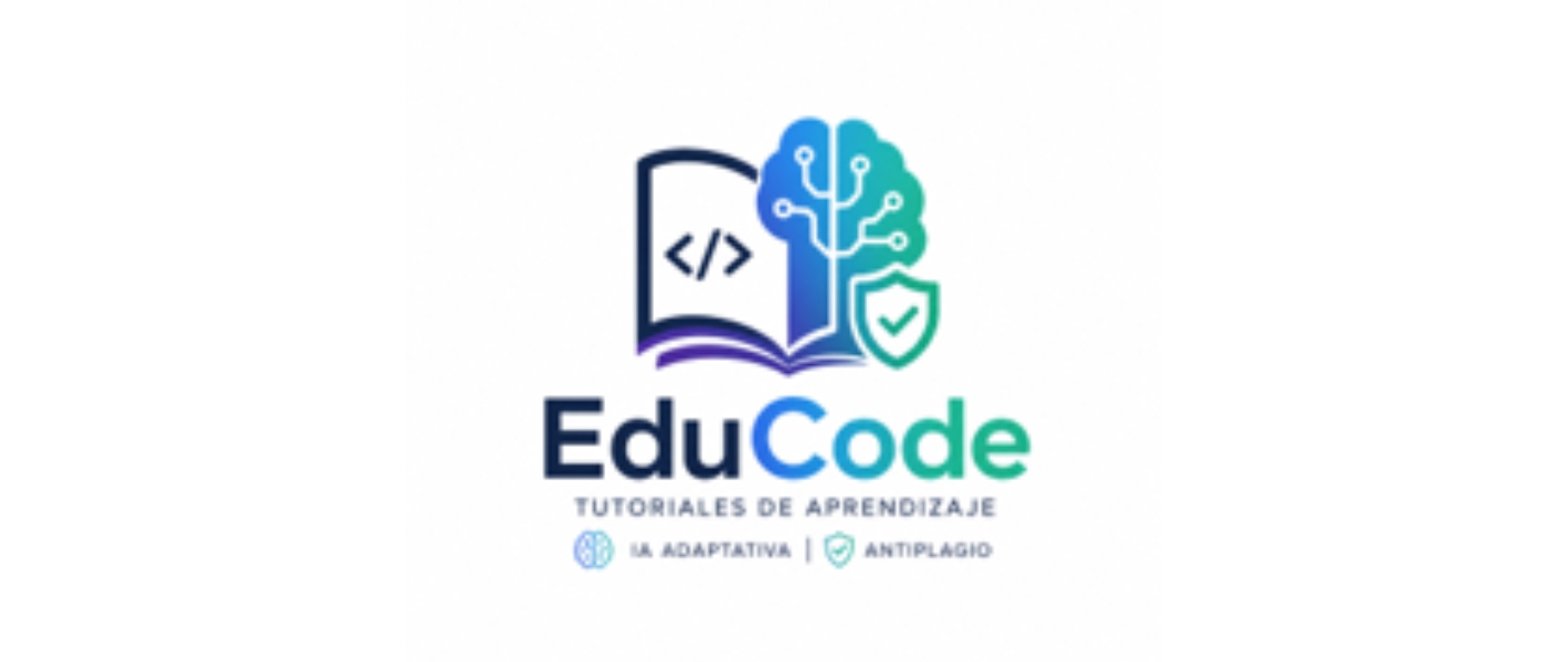 Logo de EduCode, que representa tutoriales de aprendizaje con un enfoque en tecnología y adaptabilidad.