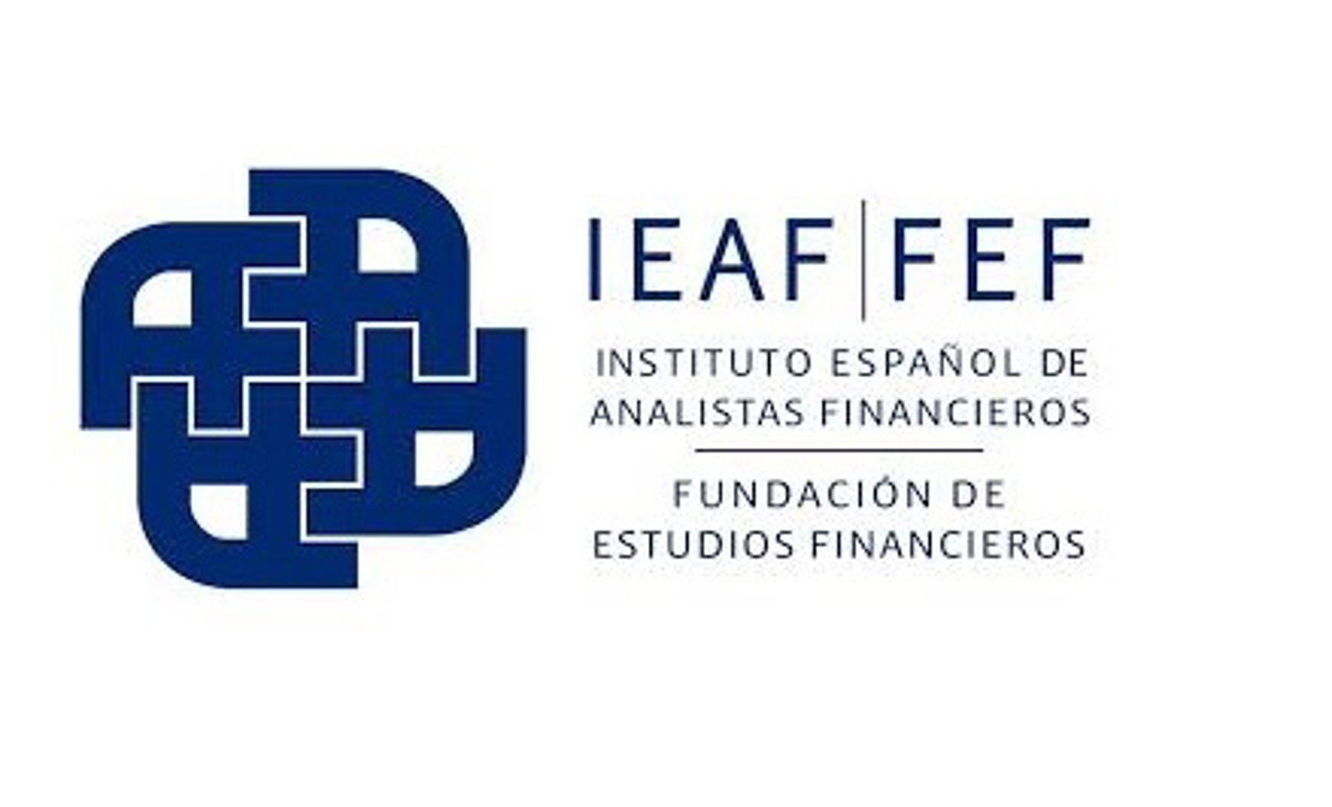 Logo del Instituto Español de Analistas Financieros (IEAF) y la Fundación de Estudios Financieros.