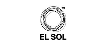 Logo de una marca llamado El Sol con un diseño circular.