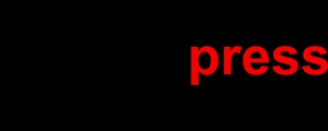 La imagen presenta un fondo negro con texto rojo que dice 'press'.