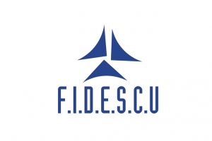 Logotipo en azul que contiene las letras F.I.D.E.S.C.U.
