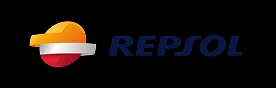 Logo de la empresa Repsol con un diseño moderno y colores llamativos.