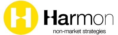 Logo de la empresa Harmon, que se especializa en estrategias no de mercado.