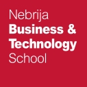 Logo de la Escuela Nebrija de Negocios y Tecnología.