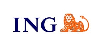 Logo de la marca ING, que incluye un león y el acrónimo ING.