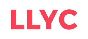 Logo de la empresa LLYC en colores rojo y negro.