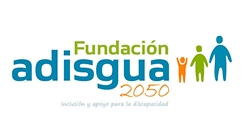 Logo de la Fundación Adisgua, enfocada en la inclusión y apoyo para la discapacidad.