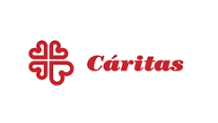 Logo de Cáritas, una organización dedicada a la ayuda social.