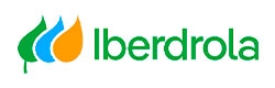 Logotipo de la empresa Iberdrola, que incluye gotas de agua de diferentes colores.