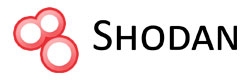Logotipo de Shodan, una plataforma de búsqueda de dispositivos conectados a Internet.