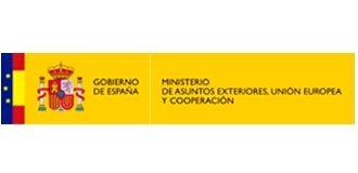 Logotipo del Gobierno de España junto con el Ministerio de Asuntos Exteriores, Unión Europea y Cooperación.