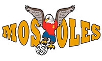 Logo del club Mosolés con un águila en el centro.