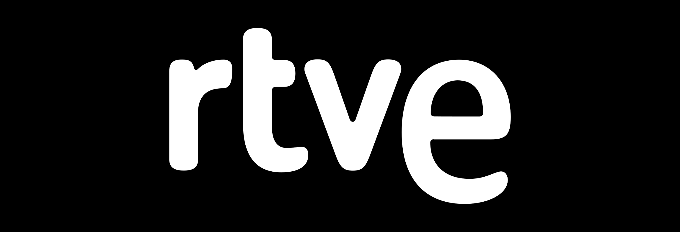 Logotipo de RTVE en un fondo negro.