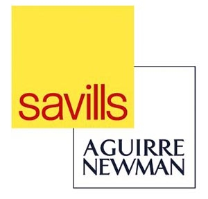 Logotipo de las empresas Savills y Aguirre Newman.