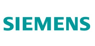 Logo de la empresa Siemens en color turquesa.