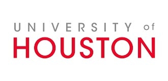 Logotipo de la Universidad de Houston en colores rojo y gris.
