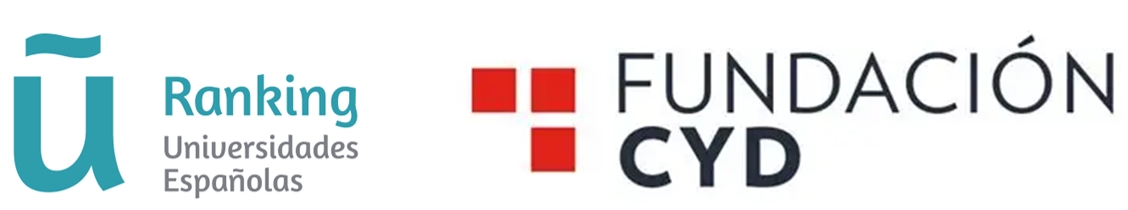 La imagen presenta los logos del Ranking de Universidades Españolas y la Fundación CYD.