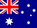 La imagen muestra la bandera de Australia con su diseño en azul, estrellas blancas y el mini Union Jack en la esquina superior izquierda.