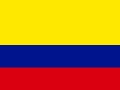 La imagen muestra la bandera de Colombia con franjas horizontales de color amarillo, azul y rojo.