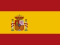 La imagen representa la bandera de España, que combina los colores rojo y amarillo con un escudo en el centro.