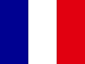 La imagen muestra la bandera de Francia compuesta por tres franjas verticales de color azul, blanco y rojo.