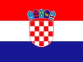 La imagen muestra la bandera de Croacia con sus emblemáticos colores y escudo.