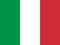 La imagen muestra la bandera de Italia compuesta por tres franjas verticales de colores verde, blanco y rojo.