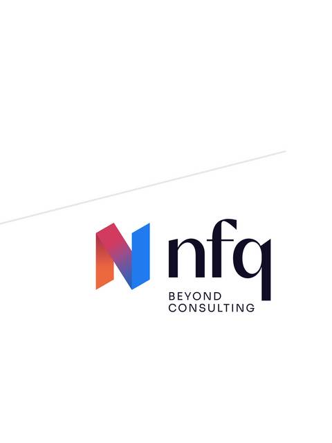 Logo de la empresa NFQ, que se especializa en consultoría.