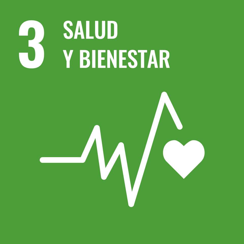 La imagen representa el objetivo de desarrollo sostenible relacionado con la salud y el bienestar.