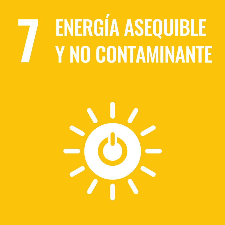 El ícono representa el objetivo de proporcionar energía asequible y no contaminante.