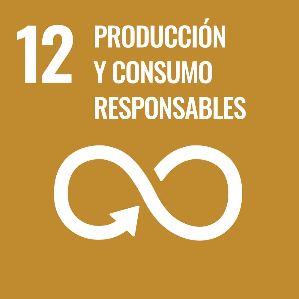 Imagen que representa el objetivo 12 de desarrollo sostenible sobre producción y consumo responsables.
