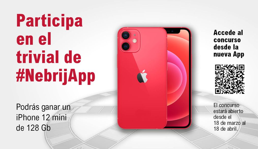 Concursa en el trivial de #NebrijApp y gana un iPhone mini 12
