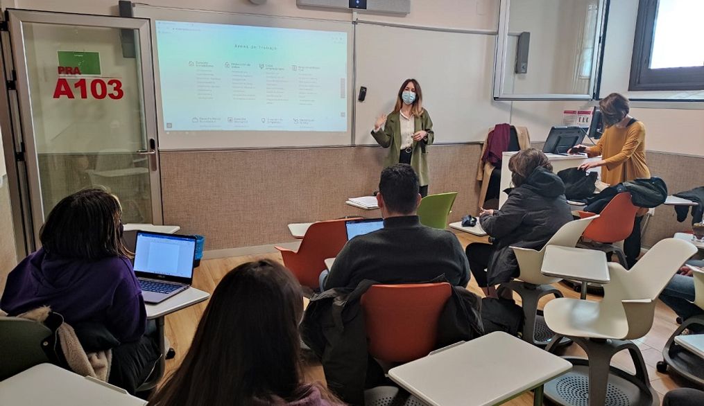 Elena Rubio y Sergio Japaz, en las sesiones de la Clínica Jurídica Nebrija