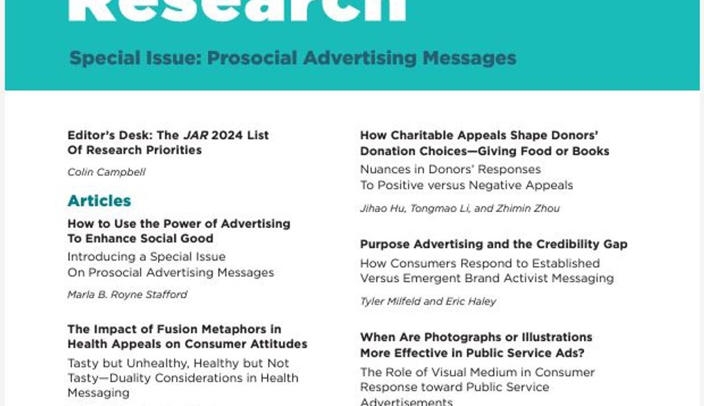 Reseña. Journal of Advertising Research