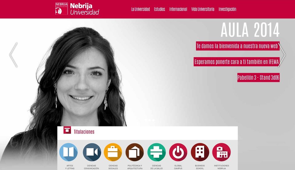 Nebrija estrena nuevo espacio web