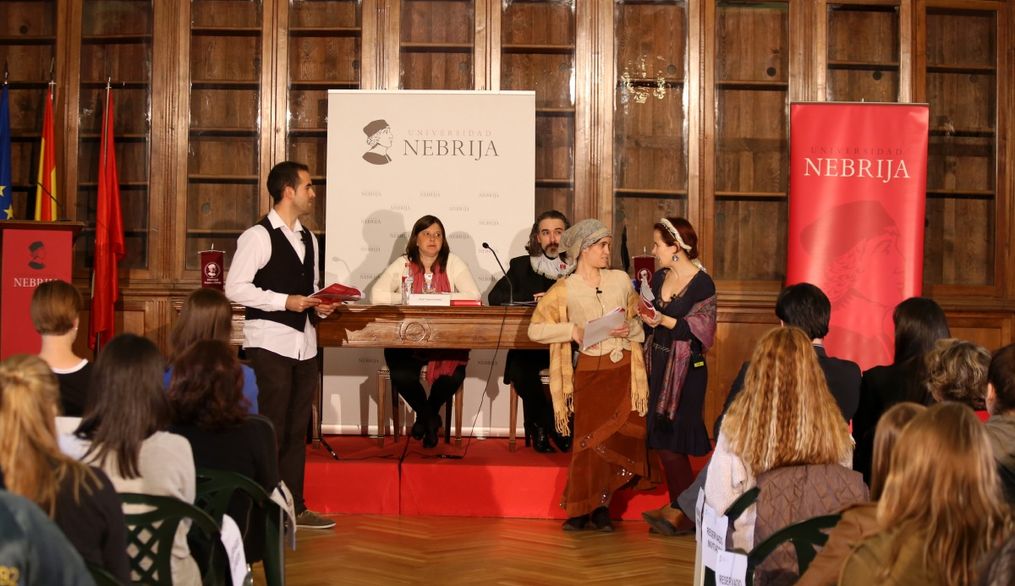 Nebrija homenajea a Cervantes y a Zamora Vicente en la celebración del Día del Libro