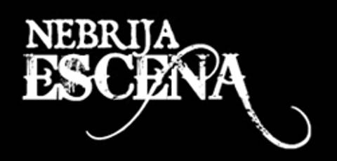 Logo del proyecto Nebrija Escena sobre fondo negro.