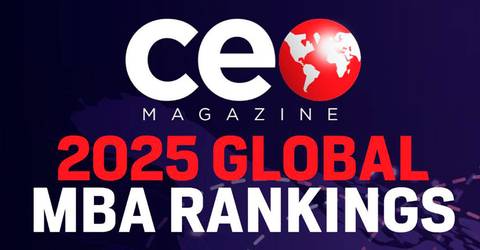 Imagen que presenta el ranking global de programas de MBA de 2025 de la revista CEO.