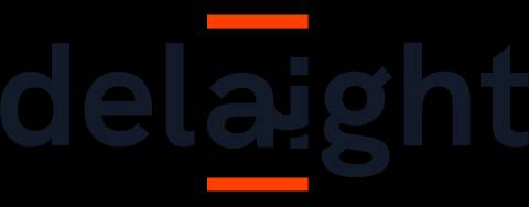 Logo de la marca Delaight en un diseño moderno y minimalista.