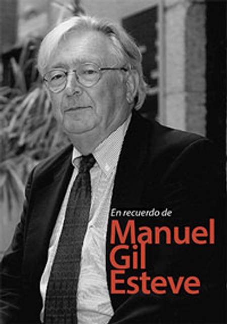 La imagen es un homenaje en blanco y negro a Manuel Gil Esteve.