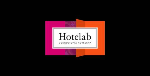 Logotipo de Hotelab, una consultoría hotelera.