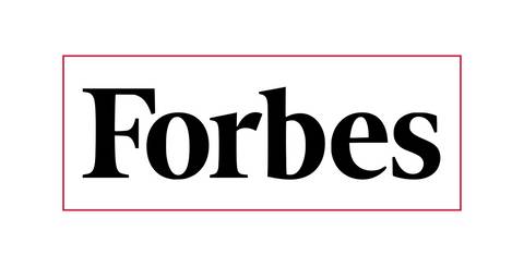 Logo de la revista Forbes en fondo blanco.